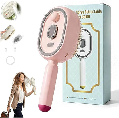 Steam Brush| Rechargeable Detangling Tool with Oil