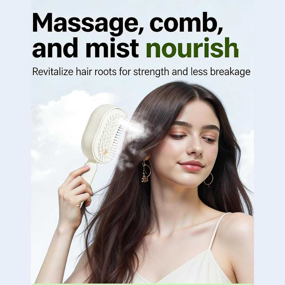 Steam Brush| Rechargeable Detangling Tool with Oil